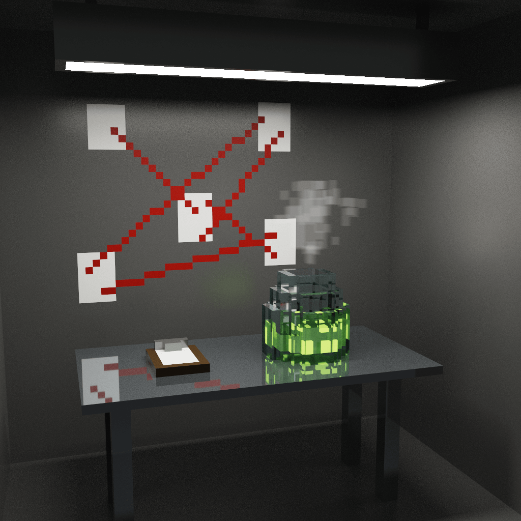 Voxel scene of a lab